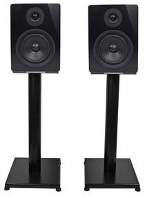 APM5B Black + RS21B 21" Speaker Stands Bundle