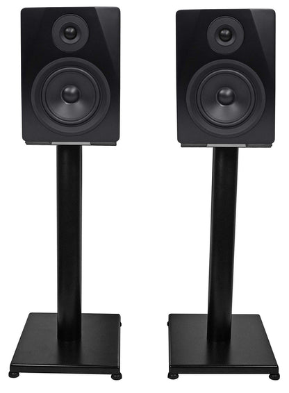 APM5B Black + RS21B 21" Speaker Stands Bundle