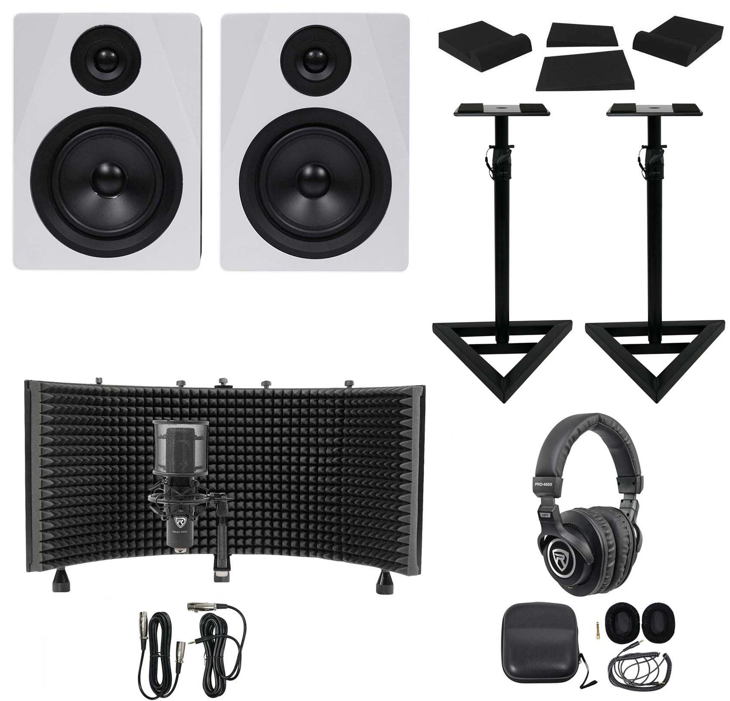 APM5W 5.25" Studio Monitors Pair + Recording Essentials Bundle