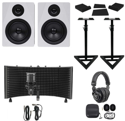 APM5W 5.25" Studio Monitors Pair + Recording Essentials Bundle