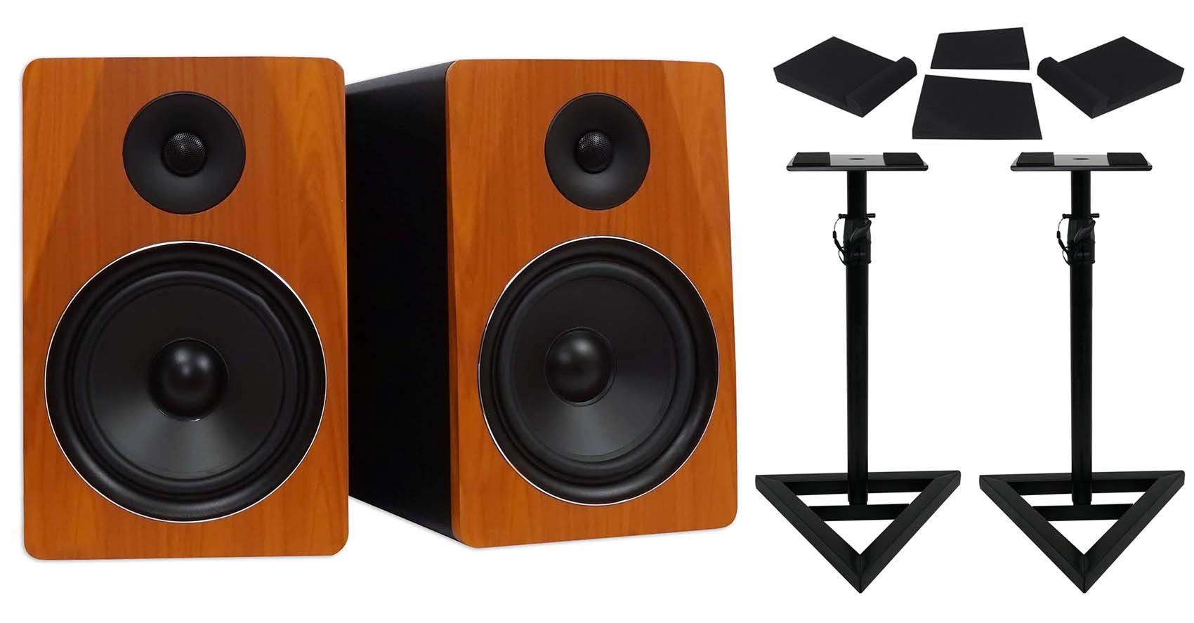 APM8C Classic Wood + RVSM1 Stands Bundle