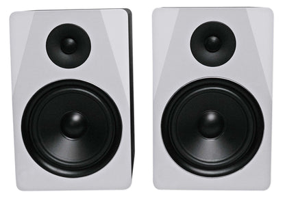 APM8W White + Studio Monitor Speakers Bundle