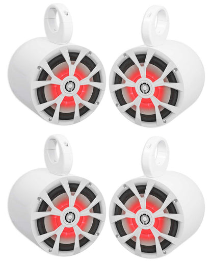 RKL80MW 4-Pack White + MAC80W White Tower Enclosures Bundle