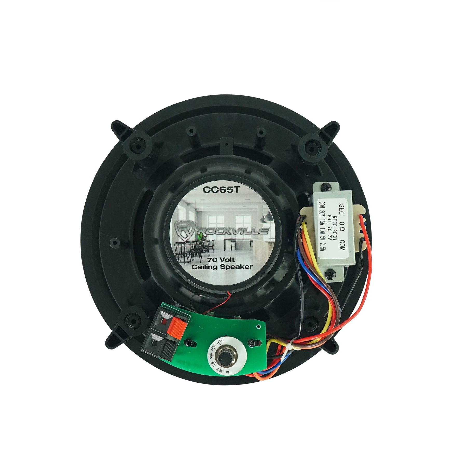 CC65T Black 20-Pack + RCS350-6 6-Zone 350W Amp Bundle