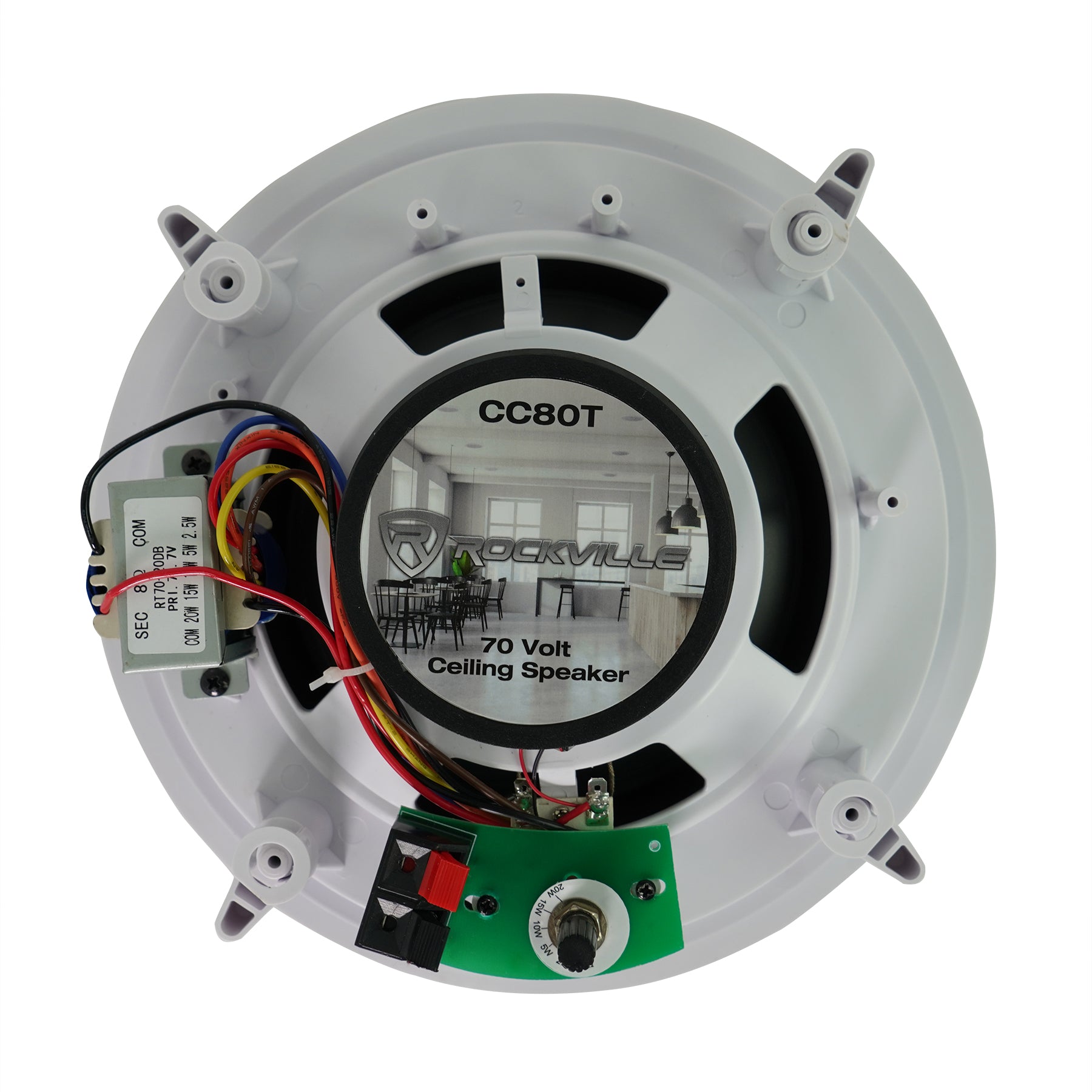 CC80T White 24-Pack + RCS350-6 6-Zone 350W Amp Bundle