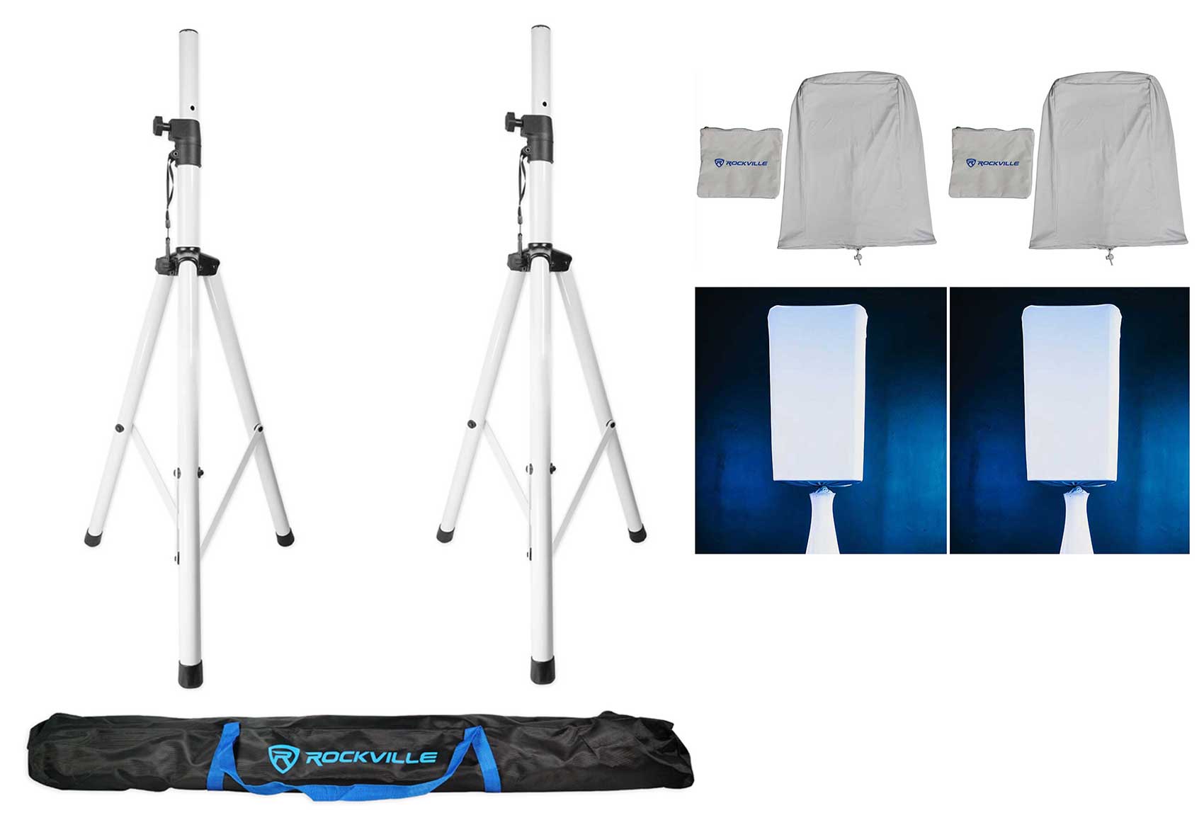 RVSS2 White + RSC88W White 8" Speaker Scrims Bundle