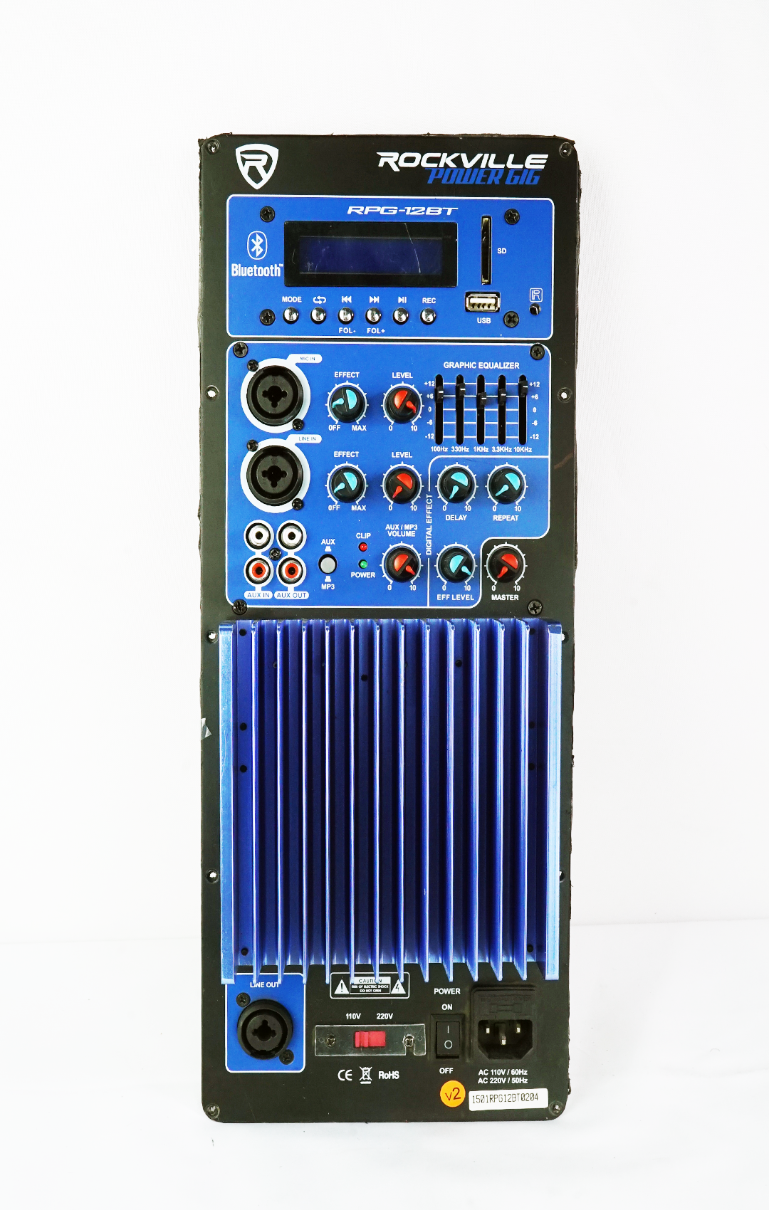 200 Watt RMS Pro Audio Powered Speaker Amplifier Plate Module with XLR 110/220