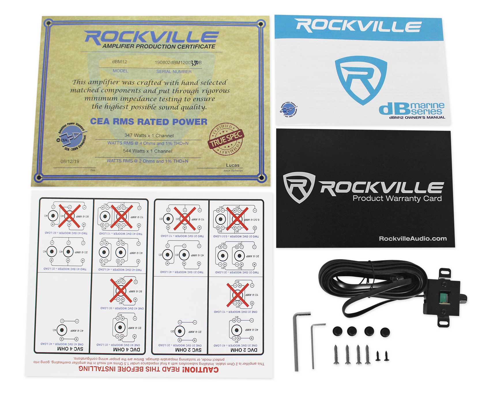 dBM12 Marine Amplifier + RMWK4 Install Kit Bundle