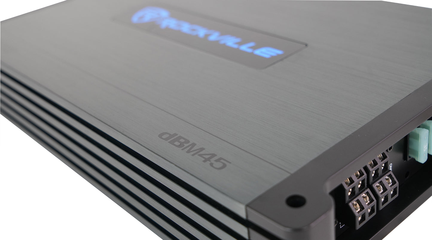 RKL80MW White 4-Pack + DBM45 Marine Amplifier Bundle