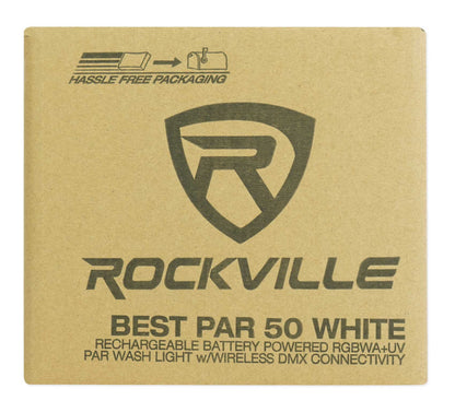 BEST PAR 50 White 10-Pack + ROCKFORCE W2 Controller Bundle