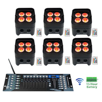 BEST PAR 50 6-Pack + ROCKFORCE W2 DMX Controller Bundle
