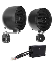 MS40B Black 4" Marine Speakers + NA2-400.2 Amplifier Bundle