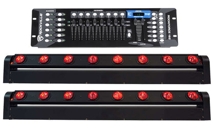 MOTIONSTRIP Light Bar 2-Pack + ROCKFORCE 192 DMX Controller Bundle