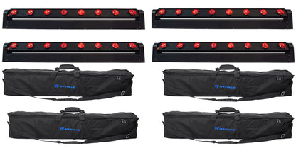 MOTIONSTRIP Light Bar 4-Pack + RLB60 Carry Bags Bundle