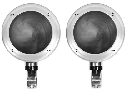 MS40B Black 4" Marine Speakers 2-Pack + MAC40S Chrome Pods Bundle