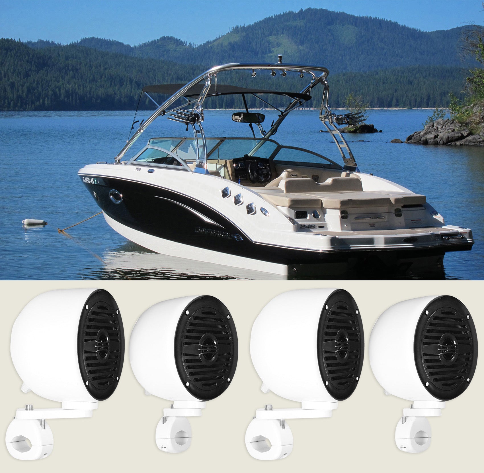 2-Pair MS40B+2-Pair 40KMMTES+MAC40W BOAT