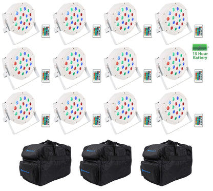 BATTERY PAR 50 White 12-Pack + RLB30 Lighting Bags 3-Pack Bundle