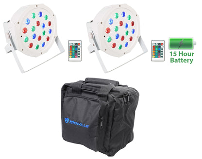 BATTERY PAR 50 White 2-Pack + RLB90 Lighting Bag Bundle