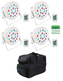 BATTERY PAR 50 White 4-Pack + RLB30 Lighting Bag Bundle