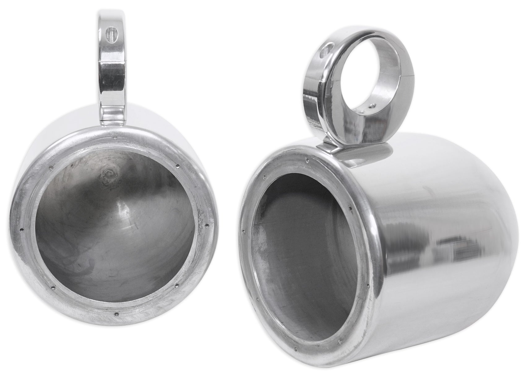 MAC65S Polished 6.5" Tower Speaker Pods 2-Pack + MAC360C Swivel Clamps Bundle