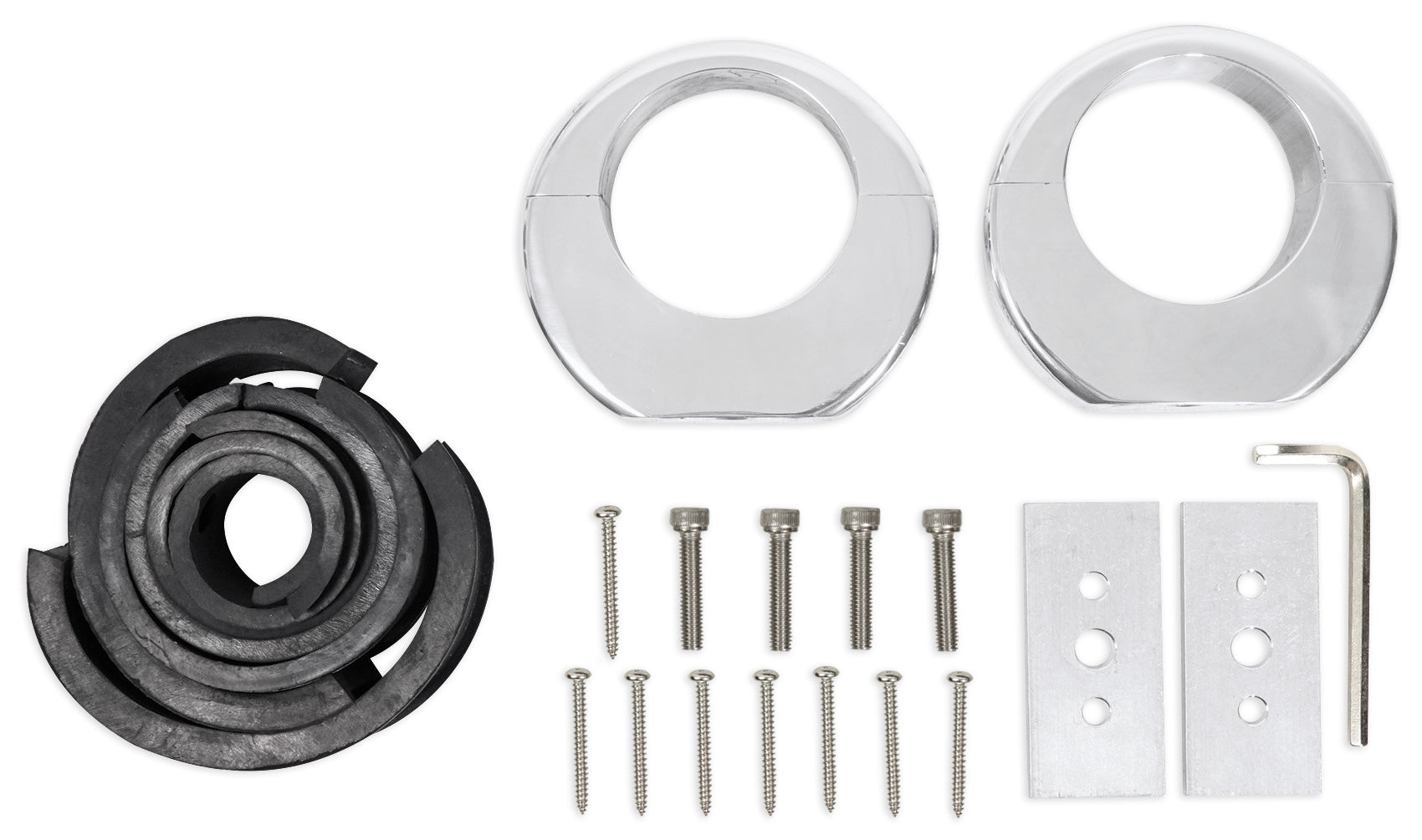 MAC65S Polished 6.5" Tower Speaker Pods 2-Pack + MAC360C Swivel Clamps Bundle