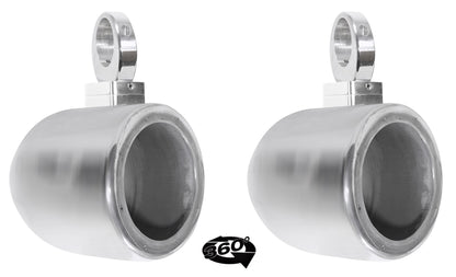 MAC65S Polished 6.5" Tower Speaker Pods 2-Pack + MAC360C Swivel Clamps Bundle