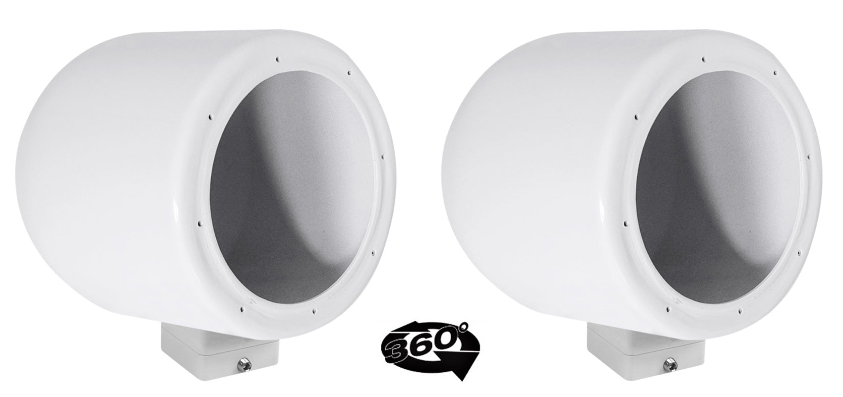 MAC65W White 6.5" Tower Speaker Pods 2-Pack + MAC360W Surface Clamps Bundle