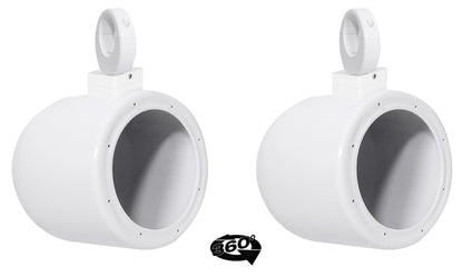 MAC65W White 6.5" Tower Speaker Pods 2-Pack + MAC360W Swivel Clamps Bundle