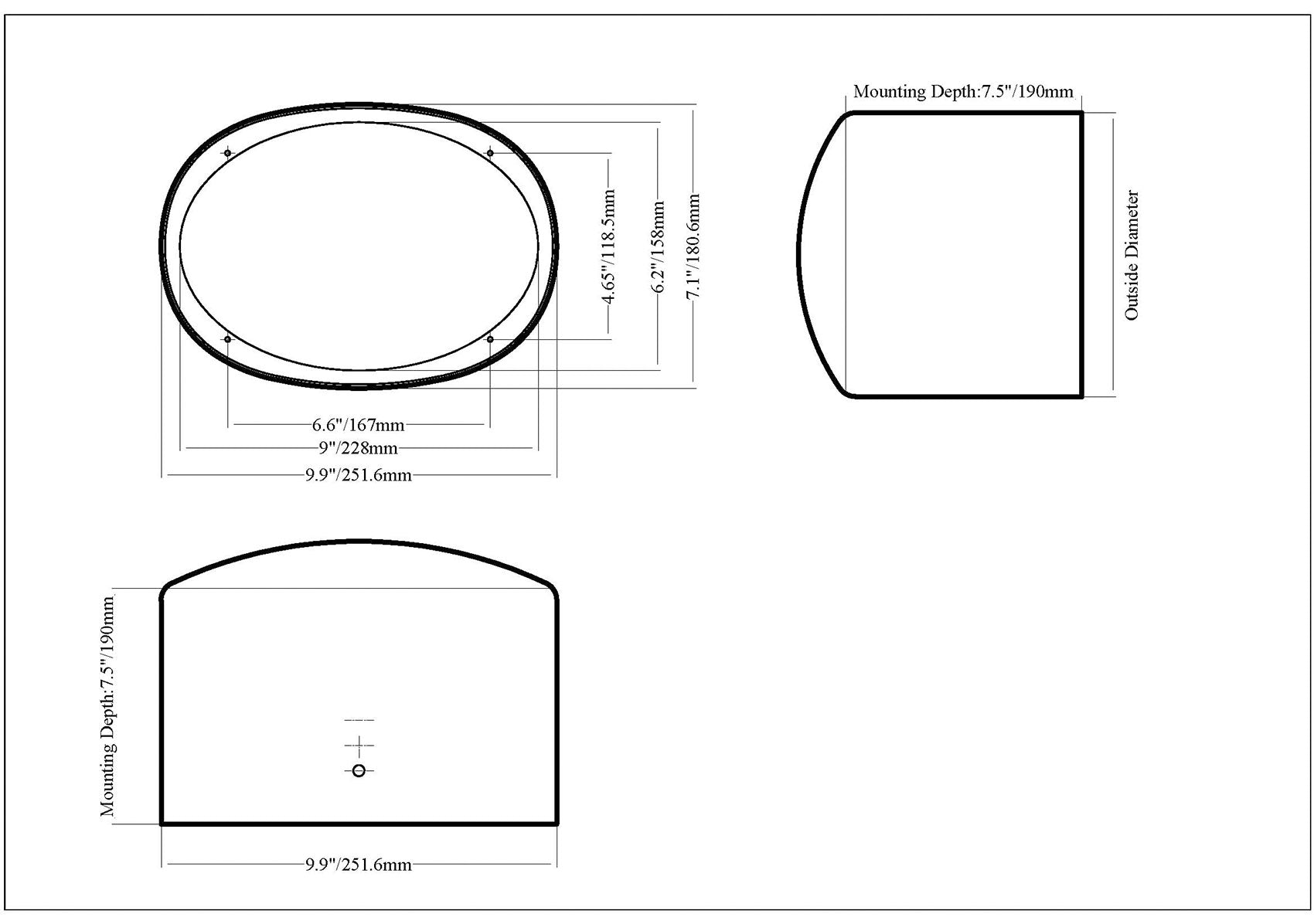 MAC69B Black 6x9" Tower Speaker Pods 2-Pack + MAC360B Swivel Clamps Bundle