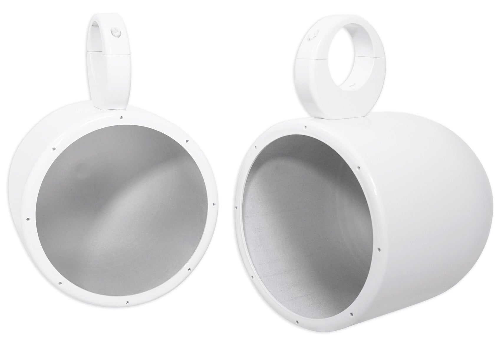 MAC80W White 7.7" Tower Speaker Pods 2-Pack + MAC360W Swivel Clamps Bundle