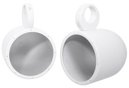 MAC80W White 7.7" Tower Speaker Pods 2-Pack + MAC360W Swivel Clamps Bundle