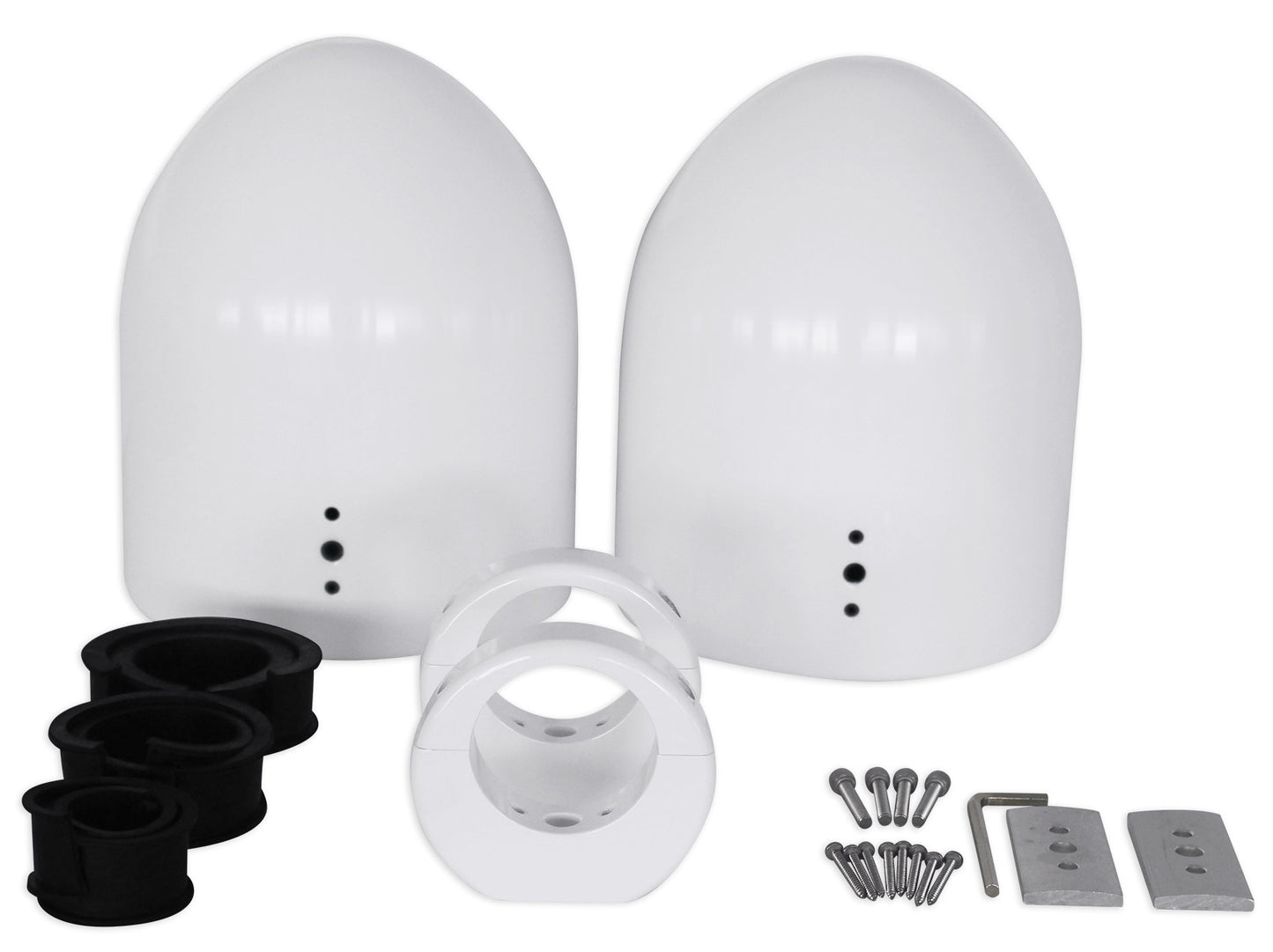 MAC90W 8" White Speaker Pods + MAC360W Swivel Bundle
