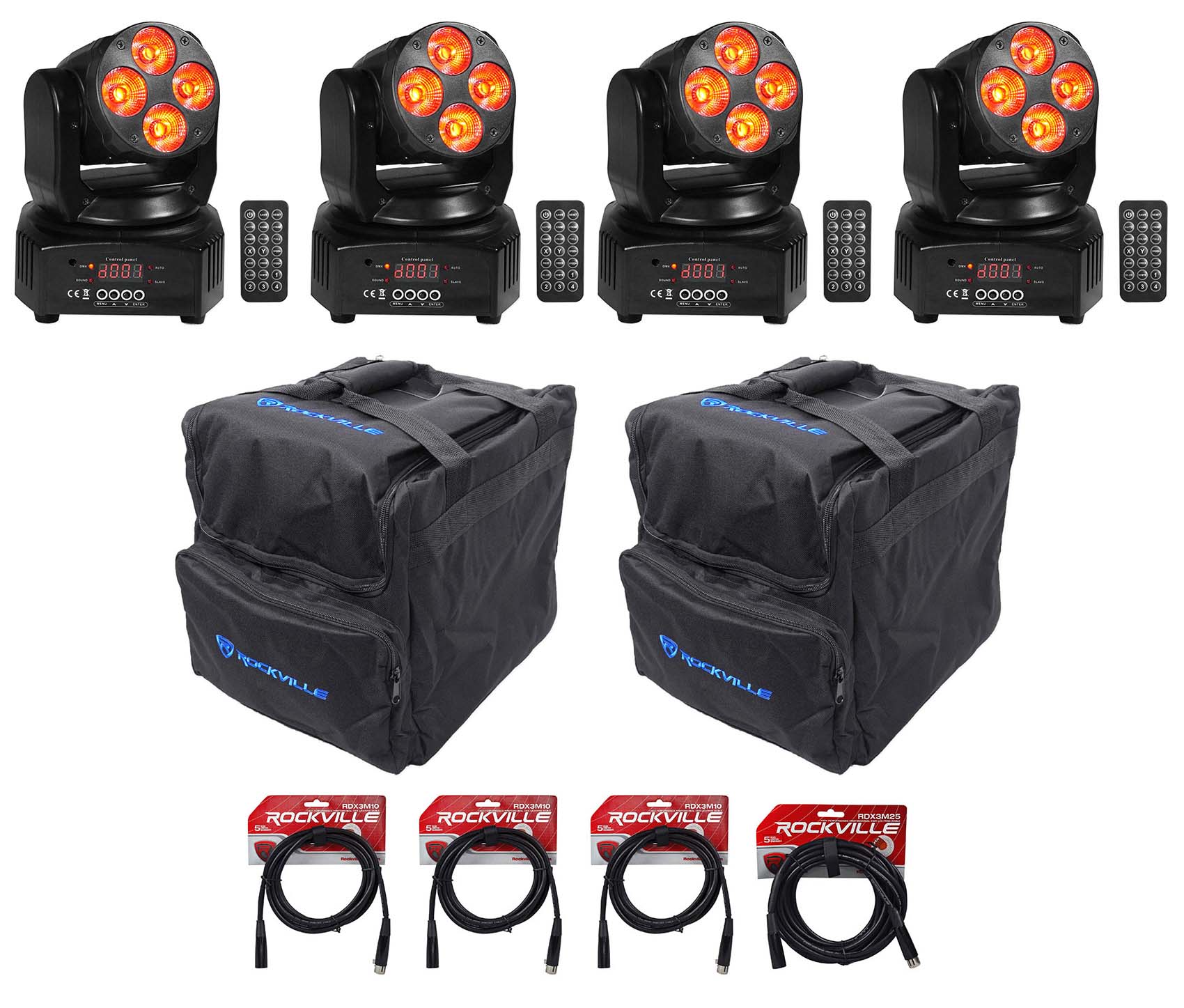 RockOn-7 4-Pack + RLB40 Lighting Bag Bundle