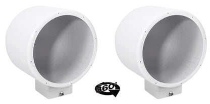 MAC80W White 7.7" Tower Speaker Pods 2-Pack + MAC360W Swivel Clamps Bundle