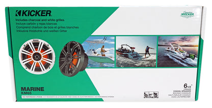 MAC65B Black 6.5" Tower Speaker Pods 2-Pack + 6.5" LED Marine Speakers Bundle