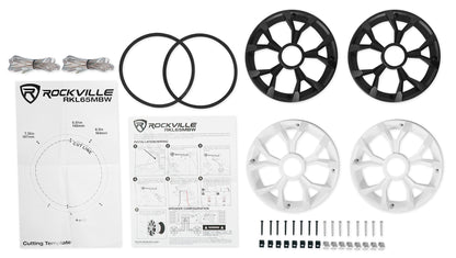 MAC65W White 6.5" Tower Speaker Pods 2-Pack + MAC360W Swivel Clamps Bundle