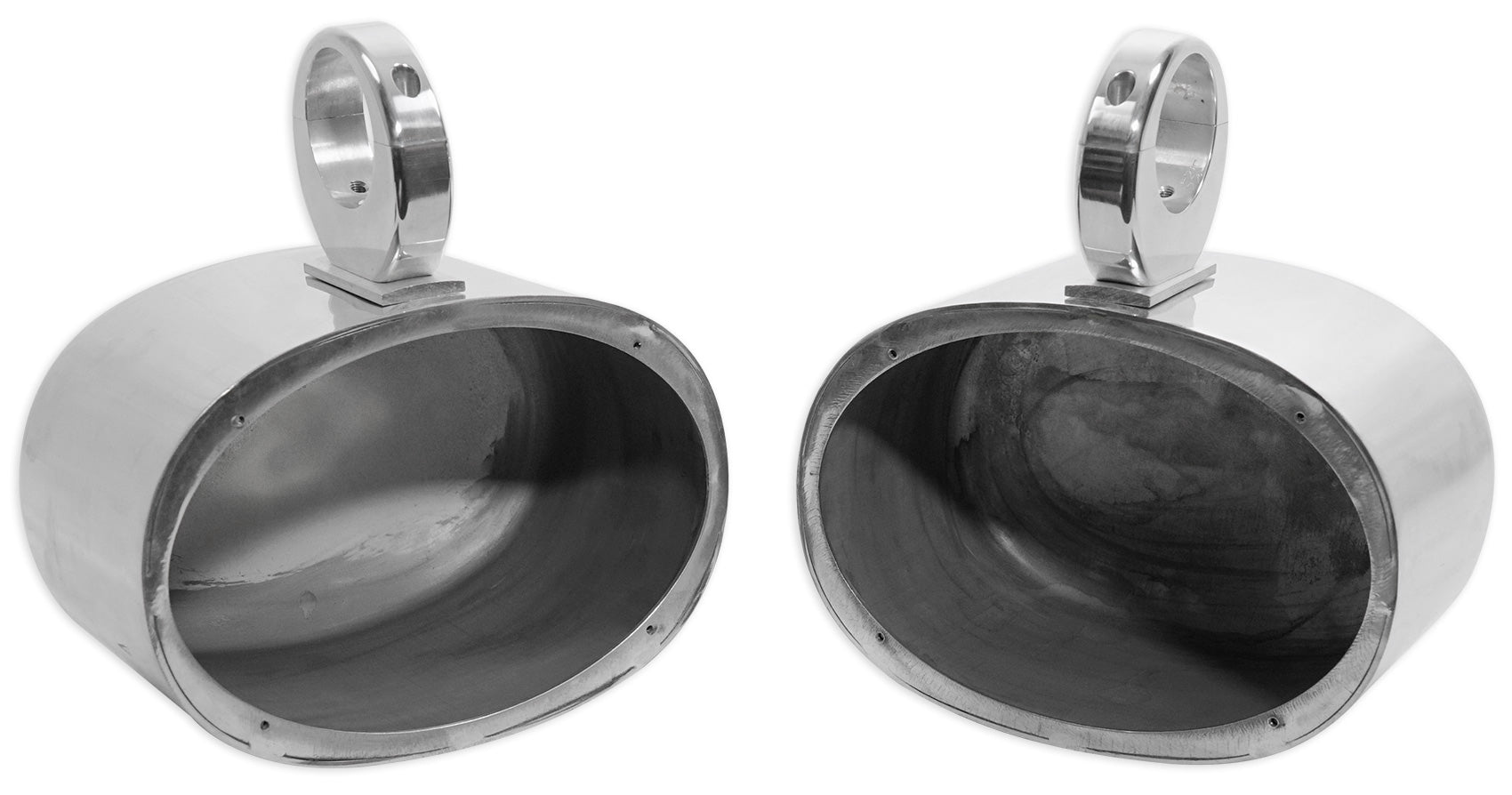 MAC69S Polished 6x9" Tower Speaker Pods 2-Pack + MAC360C Swivel Clamps Bundle