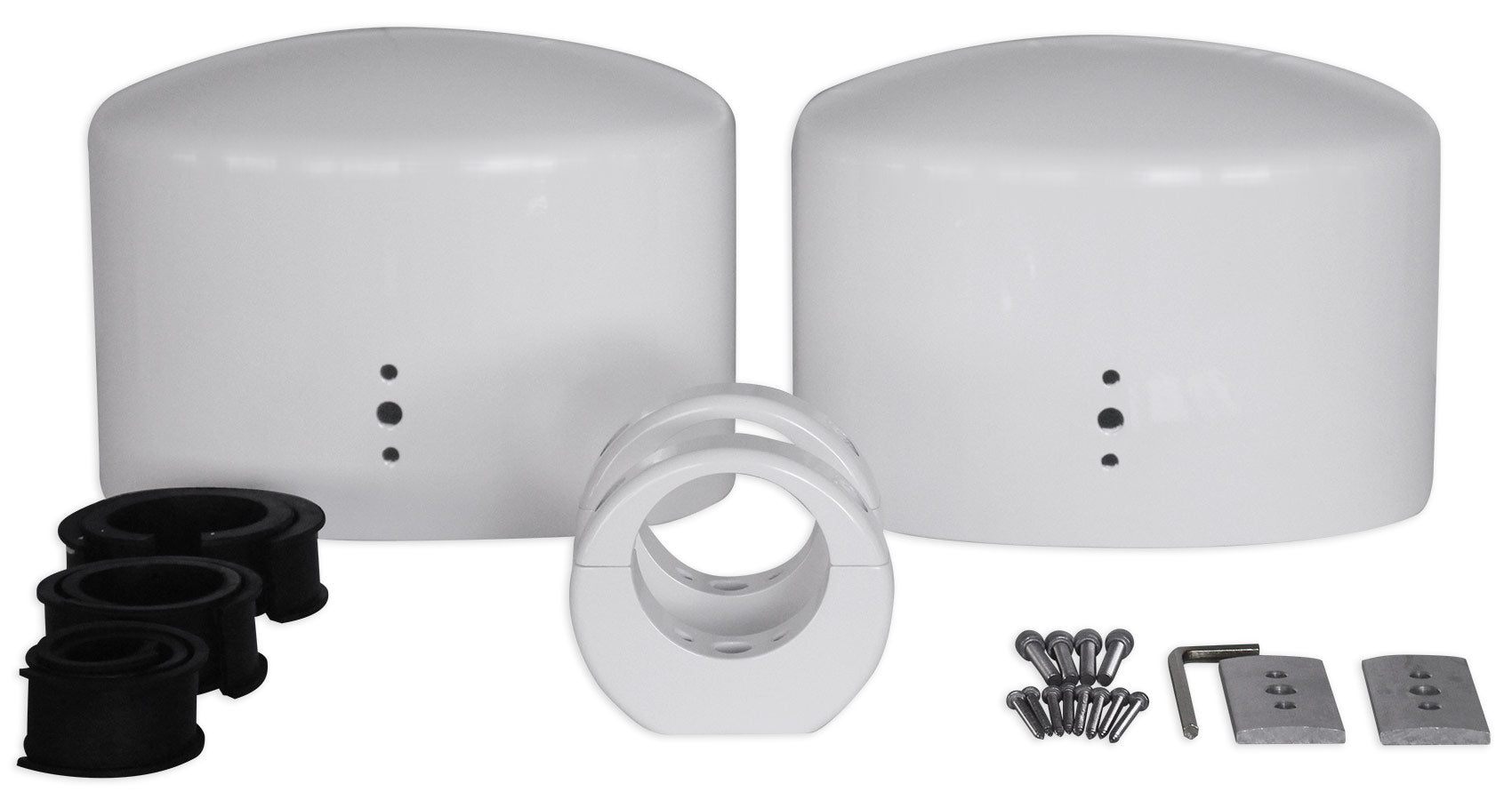 MAC69W White 6x9" Tower Speaker Pods 2-Pack + MAC360W Swivel Clamps Bundle