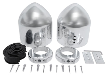 MAC525S 5.25" Chrome Wakeboard Pods 2-Pack + 360° Swivel Clamps Bundle