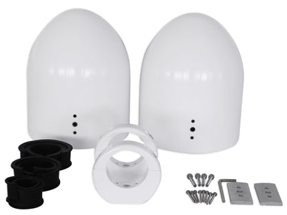 MAC80W White 7.7" Tower Speaker Pods 2-Pack + MAC360W Swivel Clamps Bundle