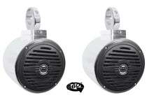 MAC525S 5.25" Chrome Wakeboard Pods 2-Pack + 360° Swivel Clamps Bundle