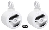 MAC525W White 5.25" Tower Speaker Pods 2-Pack + MAC360W Swivel Clamps Bundle