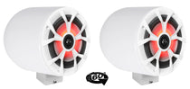 MAC65W White 6.5" Tower Speaker Pods 2-Pack + MAC360W Swivel Clamps Bundle