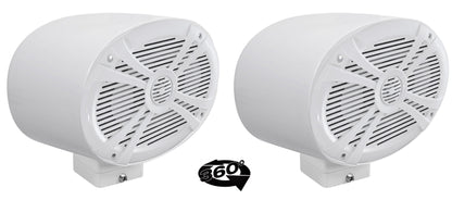 MAC69W White 6x9" Tower Speaker Pods 2-Pack + MAC360W Swivel Clamps Bundle