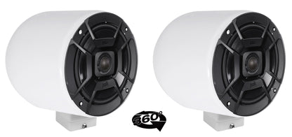MAC65W White 6.5" Tower Speaker Pods 2-Pack + MAC360W Swivel Clamps Bundle