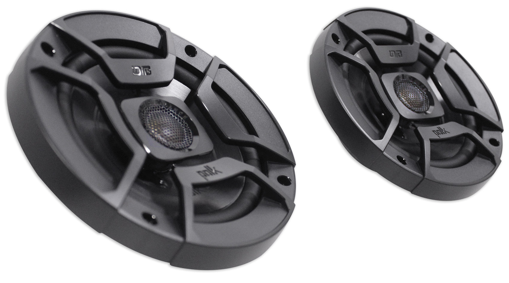 MAC525B 5.25" Black Wakeboard Pods 2-Pack + 360° Swivel Clamps Bundle