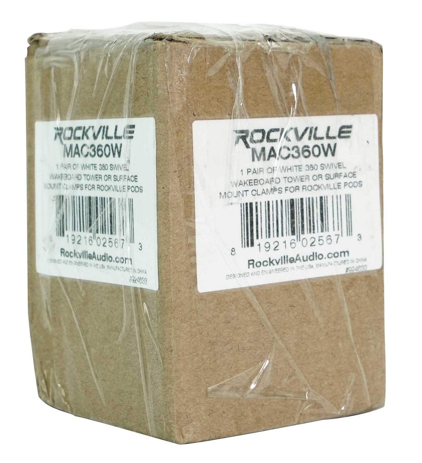 MAC65W White 6.5" Tower Speaker Pods 2-Pack + MAC360W Swivel Clamps Bundle