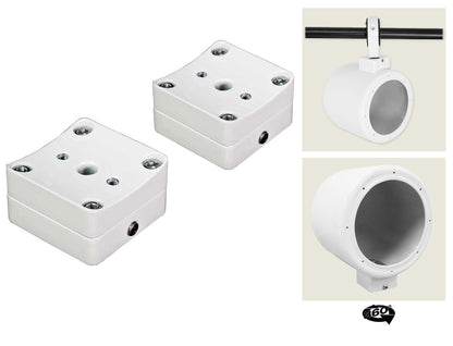 MAC90W 8" White Speaker Pods + MAC360W Swivel Bundle