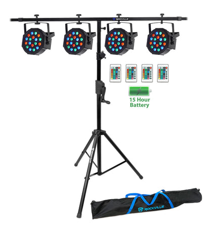 BATTERY PAR 50 4-Pack + RVCS2 Crank Stand Bundle