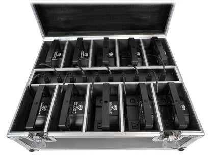 BATTERY PAR 50 Mixed 10-Pack + Charging Road Case Bundle